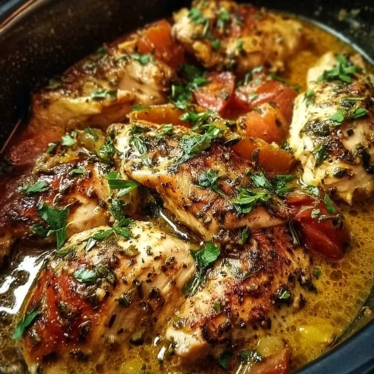 Delicious Crock Pot Marry Me Chicken served with herbs and creamy sauce