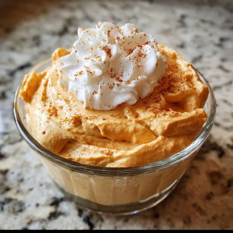 Irresistibly creamy Fluff à la Citrouille dessert, sugar-free and no cooking.