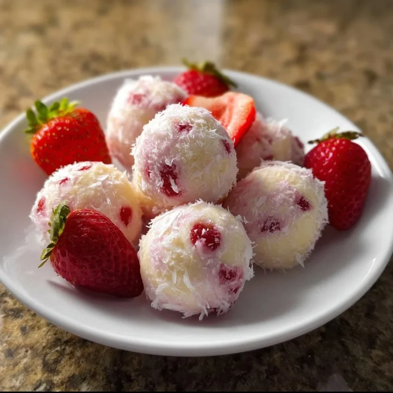 Delicious strawberry yogurt bites served on a plate, perfect for a healthy snack.